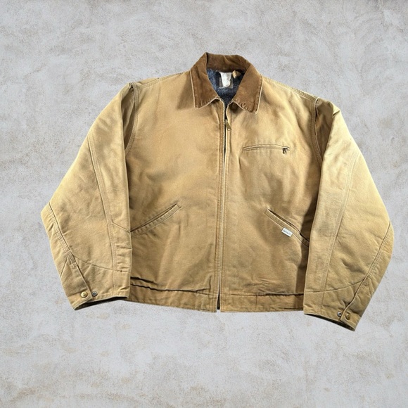 Carhartt Other - Vintage Carhartt Detroit Jacket Men Medium Tan Workwear Canvas 100 Years Blanket